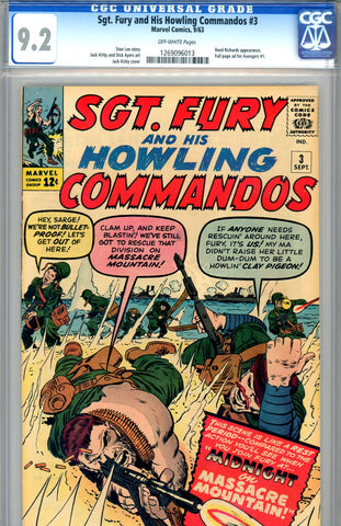 Sgt. Fury #03   CGC graded 9.2 - SOLD!