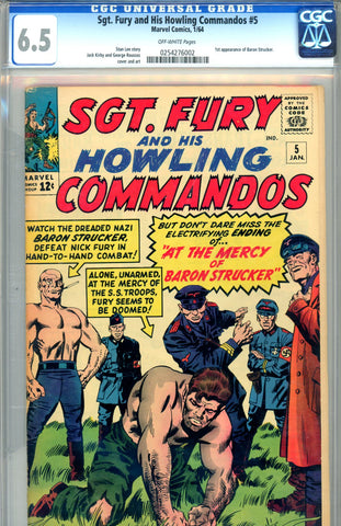 Sgt. Fury #05   CGC graded 6.5  first Baron Strucker SOLD!