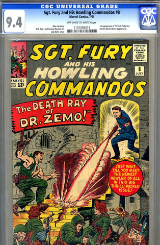 Sgt. Fury #08   CGC graded 9.4 - SOLD