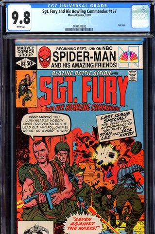 Sgt. Fury #167 CGC graded 9.8 - HIGHEST GRADED - SOLD!