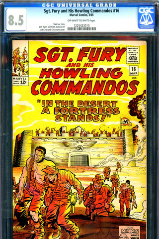 Sgt. Fury #16 CGC graded 8.5 - Jack Kirby cover - SOLD!