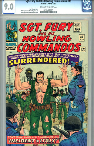 Sgt. Fury #30  CGC graded 9.0 SOLD!