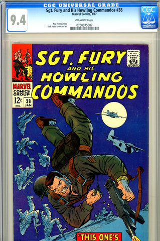 Sgt. Fury #38 CGC graded 9.4 - scarce in grade - SOLD!