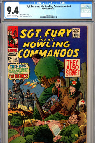 Sgt. Fury #46 CGC graded 9.4 - scarce in grade - SOLD!