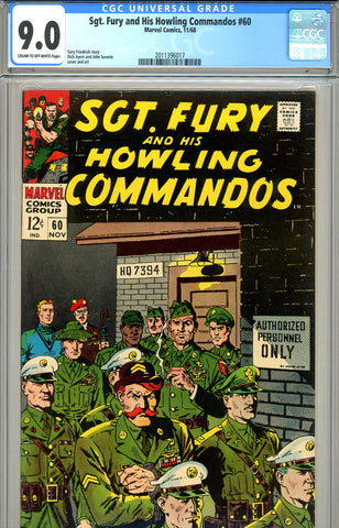 Sgt. Fury #60 CGC graded 9.0 SOLD!