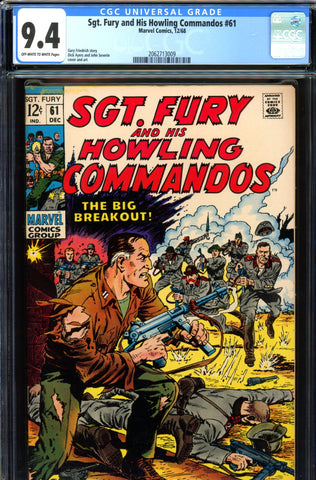 Sgt. Fury #61 CGC graded 9.4 - John Severin cover - SOLD!