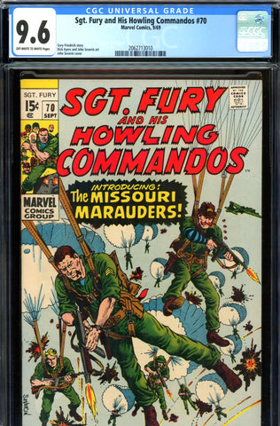 Sgt. Fury #70 CGC graded 9.6 - John Severin cover - SOLD!
