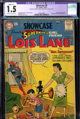 Showcase #09 CGC graded 1.5 - first Lois Lane tryout issue