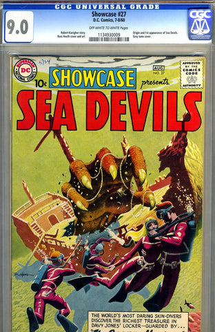 Showcase #27   CGC graded 9.0 - origin and 1st Sea Devils - SOLD