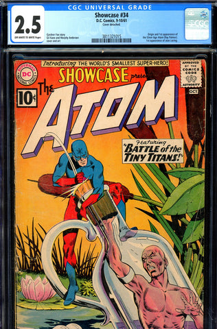 Showcase #34 CGC graded 2.5 - org/1st app S.A. Atom - SOLD!