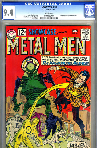 Showcase #38   CGC graded  9.4 - Metal Men - SOLD