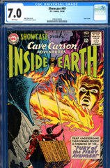 Showcase #49 CGC graded 7.0 - Cave Carson - white pages