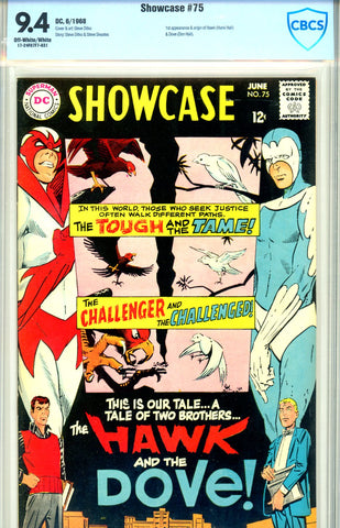 Showcase #75 CBCS graded 9.4 first Hawk & the Dove SOLD!