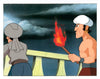Original production cel -"Sinbad"- by Golden Films 322 MATTED