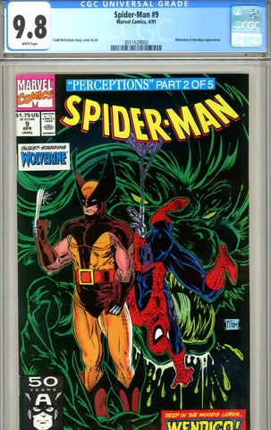 Spider-Man #09 CGC graded 9.8 Wolverine and Wendigo - SOLD!