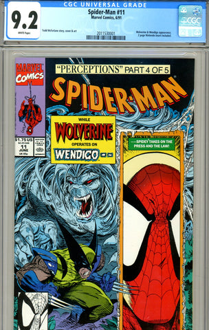 Spider-Man #11 CGC graded 9.2 Wolverine and Wendigo - SOLD!