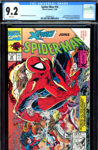 Spider-Man #16 CGC graded 9.2  - last McFarlane issue - SOLD!