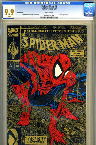 Spider-Man #01   CGC graded 9.9 MINT  (Gold Edition) HIGHEST - SOLD!