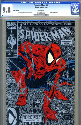 Spider-Man #1   CGC graded 9.8 (Silver Edition) - SOLD!
