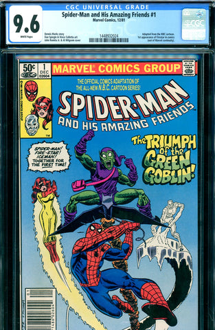 Spider-Man and His Amazing Friends #01 CGC graded 9.6 - first Firestar