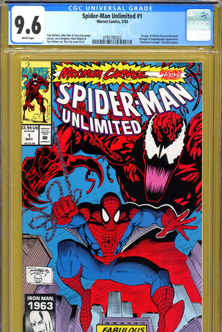 Spider-Man Unlimited #1 CGC graded 9.6 - first Shriek - SOLD!