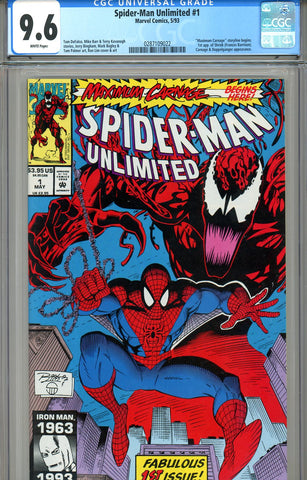 Spider-Man Unlimited #1   CGC graded 9.6 first Shriek -SOLD!