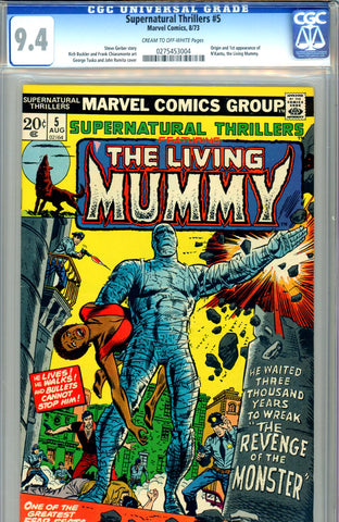 Supernatural Thrillers #05   CGC graded 9.4  First Living Mummy - SOLD!