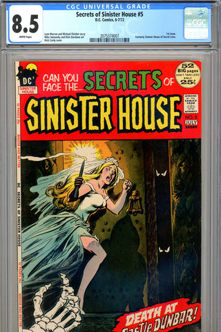 Secrets of Sinister House #5 CGC graded 8.5 - first issue - SOLD!