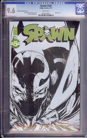 Spawn #250  CGC graded 9.6 - Sketch Cover - SOLD!