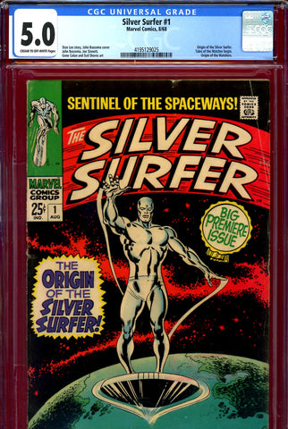Silver Surfer #01 CGC graded 5.0 - origin of Silver Surfer - SOLD!