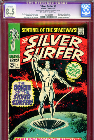 Silver Surfer #01 CGC graded 8.5 origin Surfer/ origin The Watchers - SOLD!