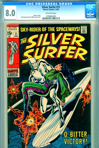 Silver Surfer #11 CGC graded 8.0 - "O Bitter Victory!" - SOLD!