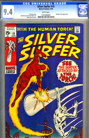 Silver Surfer #15   CGC graded 9.4 - SOLD