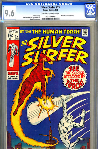Silver Surfer #15   CGC graded 9.6  Torch crossover SOLD!