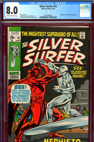 Silver Surfer #16 CGC graded 8.0  Mephisto cover/story - SOLD!