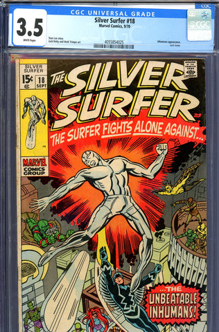 Silver Surfer #18 CGC graded 3.5 - last issue - Inhumans c/s - SOLD!