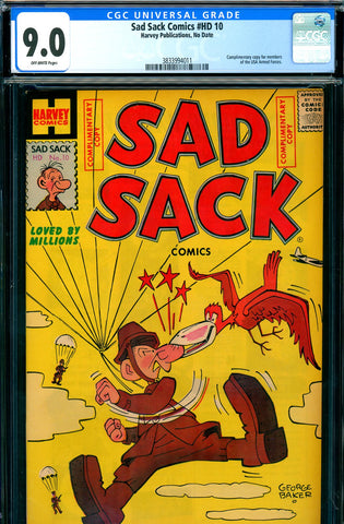 Sad Sack Comics HD #10 CGC graded 9.0  complimentary copy - SOLD!