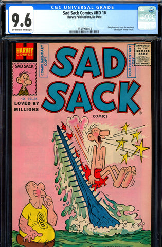 Sad Sack Comics HD #16 CGC graded 9.6  complimentary copy - SOLD!