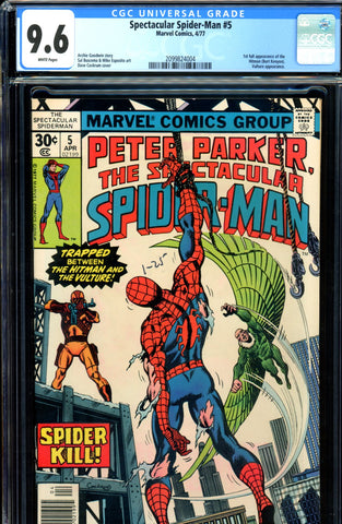Spectacular Spider-Man #05 CGC graded 9.6 - first FULL Hitman - SOLD!