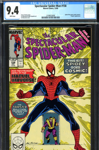 Spectacular Spider-Man #158 CGC graded 9.4 - first Cosmic Spidey SOLD!