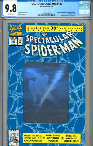Spectacular Spider-Man #189   CGC graded 9.8 - HIGHEST GRADED SOLD!