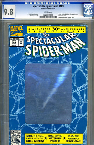 Spectacular Spider-Man #189   CGC graded 9.8 - HIGHEST GRADED - SOLD!