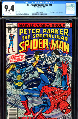 Spectacular Spider-Man #23 CGC graded 9.4 - Moon Knight - SOLD!