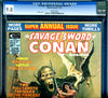 Savage Sword of Conan Annual #1 CGC graded 9.8 white pages - SOLD!