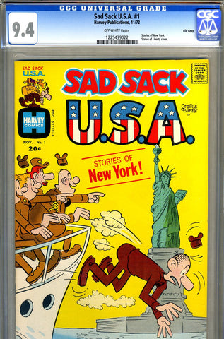 Sad Sack U.S.A. #1   CGC graded 9.4 - SOLD!