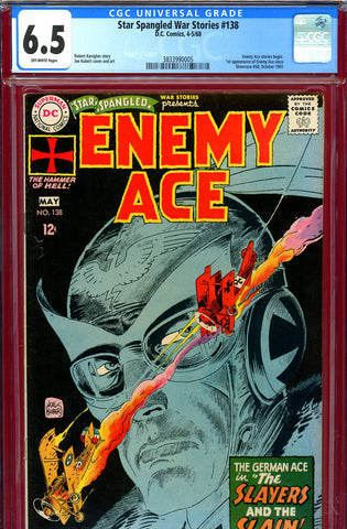 Star Spangled War Stories #138 CGC graded 6.5 - Enemy Ace begins - SOLD!