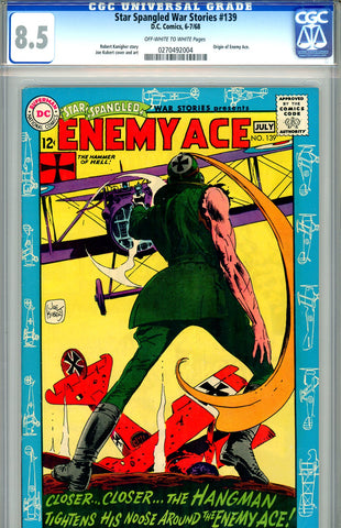 Star Spangled War Stories #139  CGC graded 8.5 origin of Enemy Ace - SOLD!