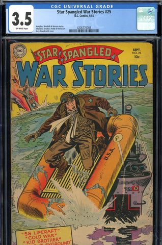 Star Spangled War Stories #25 CGC graded 3.5  Grandenetti cover - SOLD!