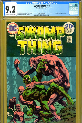 Swamp Thing #10 CGC graded 9.2 - last Wrightson issue - SOLD!