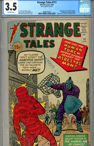 Strange Tales #111  CGC graded 3.5  second Doctor Strange SOLD!
